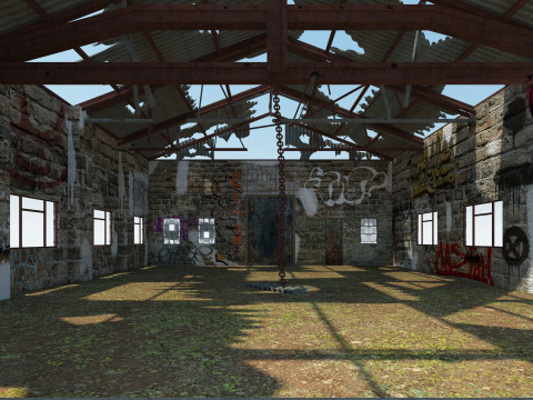 Old Warehouse 3 interior and exterior Modelo 3D