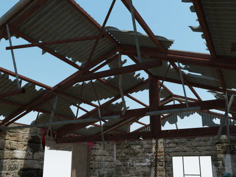 Old Warehouse 3 interior and exterior 3D Model