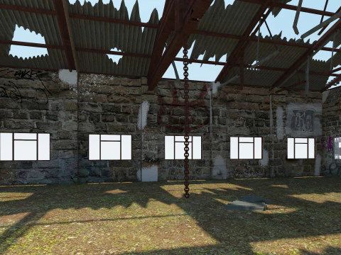 Old Warehouse 3 interior and exterior 3D Model