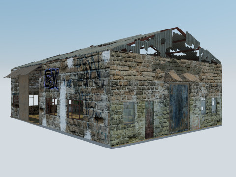 Old Warehouse 3 interior and exterior Modelo 3D