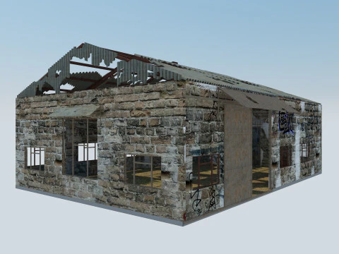 Old Warehouse 3 interior and exterior 3D Model