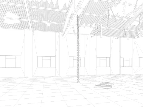 Old Warehouse 3 interior and exterior 3D Model