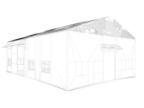 Old Warehouse 3 interior and exterior 3D Model