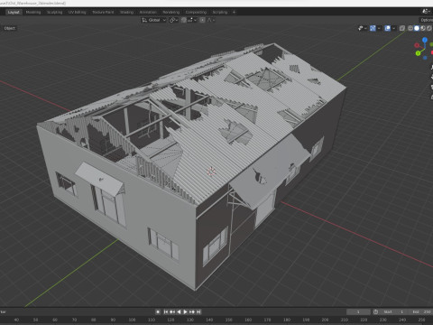 Old Warehouse 3 interior and exterior Modelo 3D