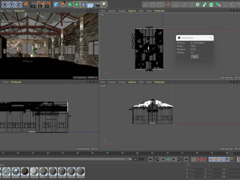 Old Warehouse 3 interior and exterior 3D Model