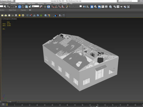 Old Warehouse 3 interior and exterior 3D Model