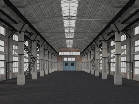Old Warehouse interior and exterior 4 Modelo 3D