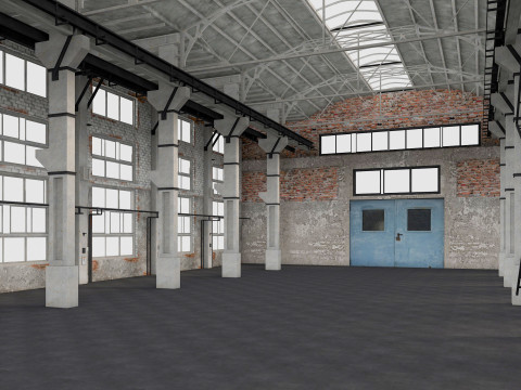 Old Warehouse interior and exterior 4 3D Model