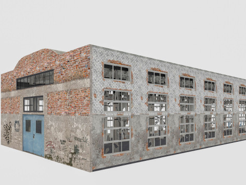 Old Warehouse interior and exterior 4 3D Model