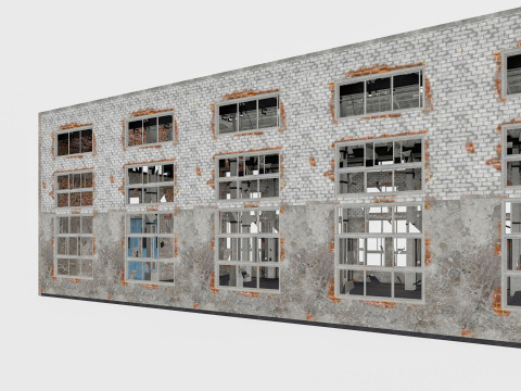 Old Warehouse interior and exterior 4 3D Model