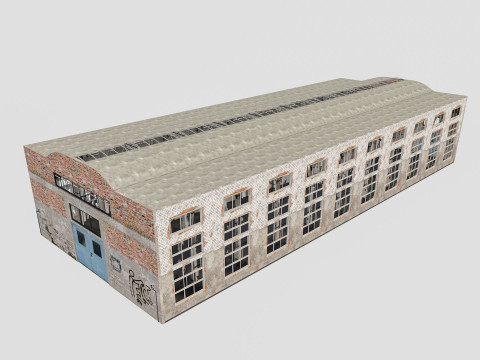 Old Warehouse interior and exterior 4 3D Model