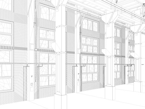 Old Warehouse interior and exterior 4 3D Model