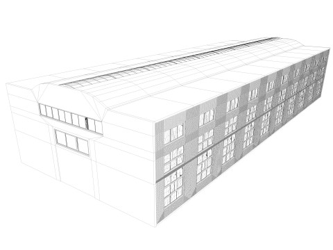 Old Warehouse interior and exterior 4 3D Model