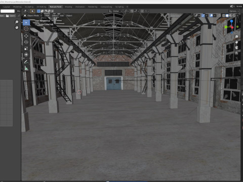 Old Warehouse interior and exterior 4 3D Model