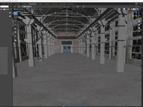 Old Warehouse interior and exterior 4 3D Model