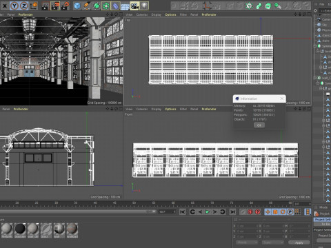 Old Warehouse interior and exterior 4 3D Model