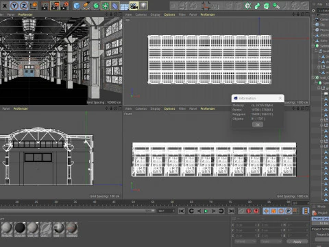 Old Warehouse interior and exterior 4 3D Model