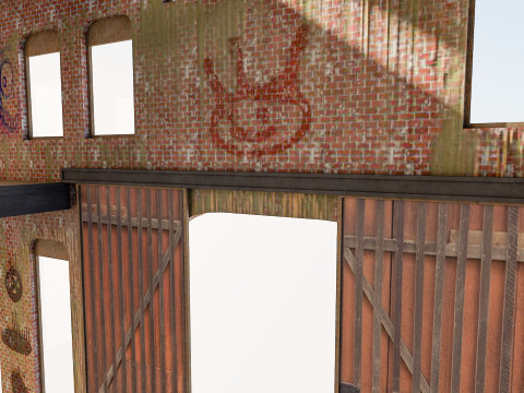 Old Warehouse 5 interior and exterior 3D Model