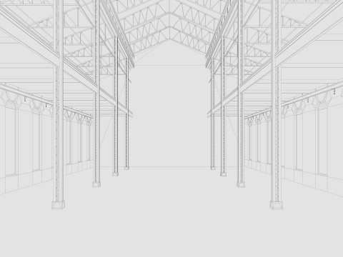 Old Warehouse 5 interior and exterior 3D Model