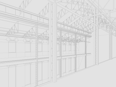Old Warehouse 5 interior and exterior 3D Model