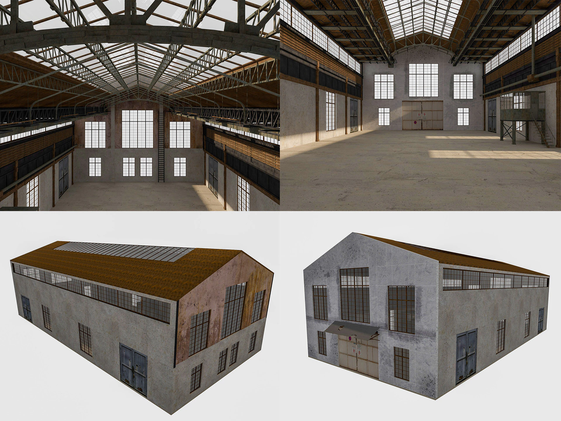 Old Warehouse 6 3D Model .c4d .max .obj .3ds .fbx .stl .blend 