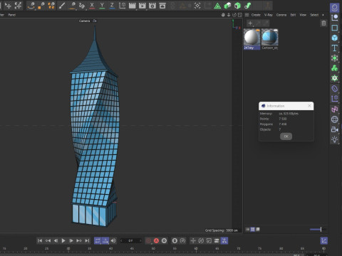 Cartoon skyscraper building 6 Low-poly 3D Модель