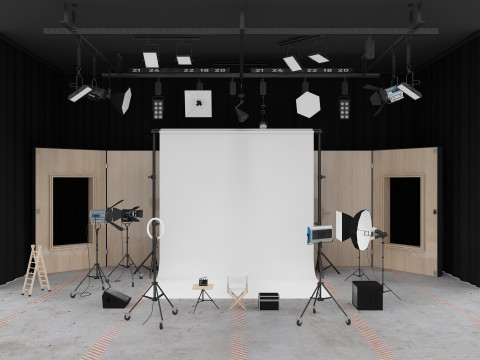 Photography Studio Scene 3D Модель