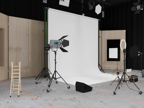 Scena dello studio fotografico Modello 3D