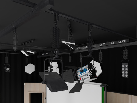 Photography Studio Scene 3D Model