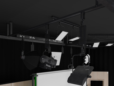 Photography Studio Scene 3D Model