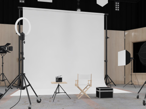 Photography Studio Scene 3D Model