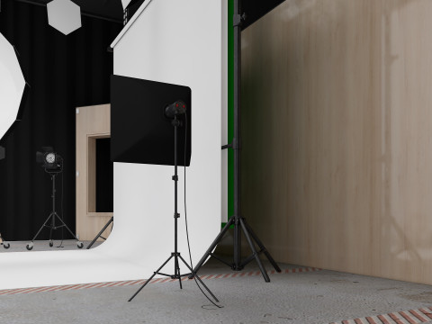 Photography Studio Scene 3D Model