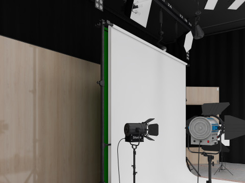 Photography Studio Scene 3D Model