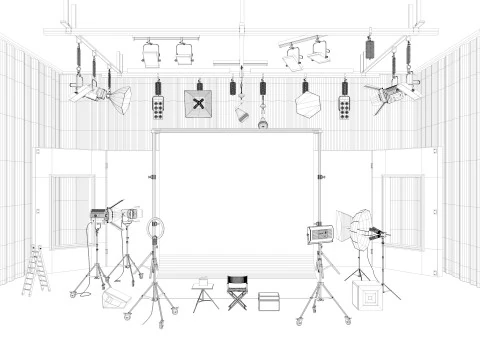 Scena dello studio fotografico Modello 3D