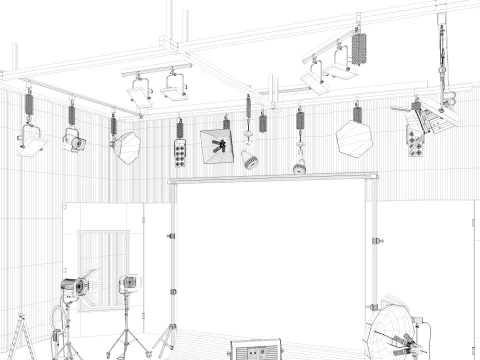 Scena dello studio fotografico Modello 3D