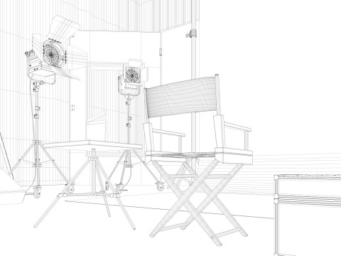 Photography Studio Scene 3D Model