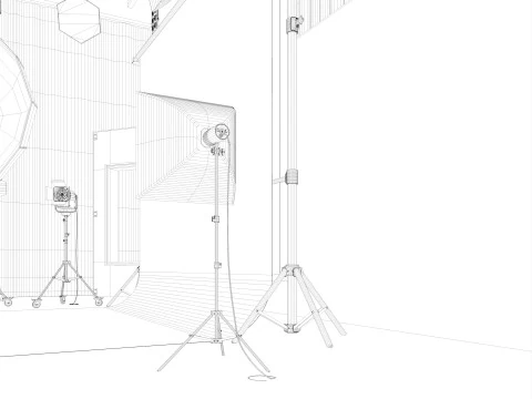 Scena dello studio fotografico Modello 3D