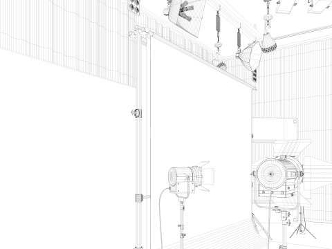Photography Studio Scene 3D Model
