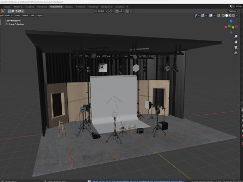 Photography Studio Scene 3D Model