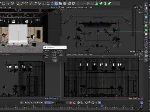 Photography Studio Scene 3D Model