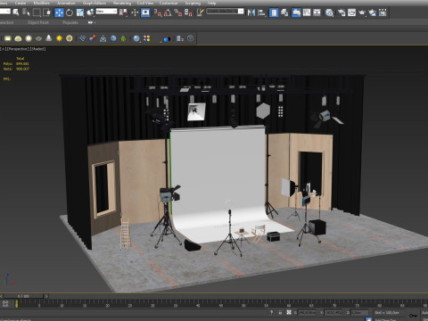 Photography Studio Scene 3D Model