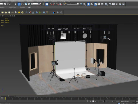 Scena dello studio fotografico Modello 3D