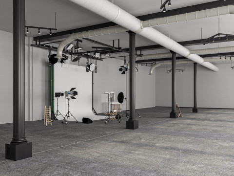 Photography Studio Scene 2 3D Model
