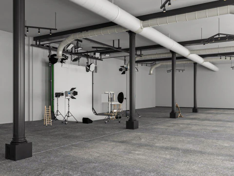 Photography Studio Scene 2 3D Model