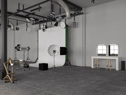 Photography Studio Scene 2 3D Model