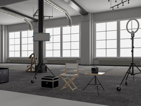 Photography Studio Scene 2 3D Model