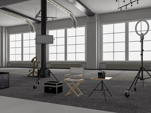 Photography Studio Scene 2 3D Model