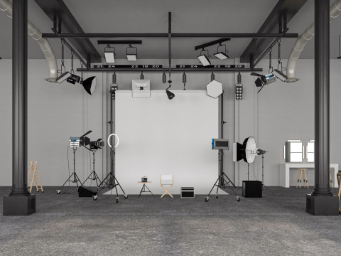 Photography Studio Scene 2 3D Model