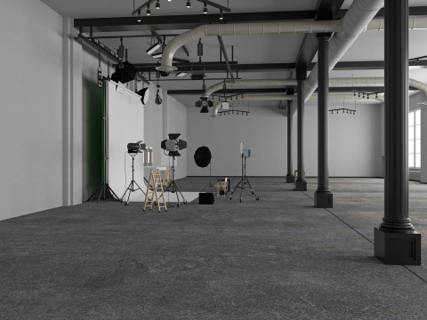 Photography Studio Scene 2 3D Model