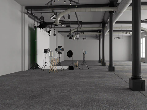 Photography Studio Scene 2 3D Model